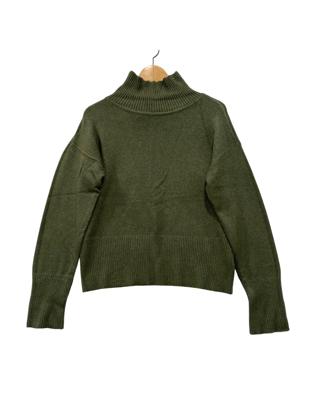 NWT Cyrus Olive Green Mock Neck Knit Sweater Size Small Turtleneck